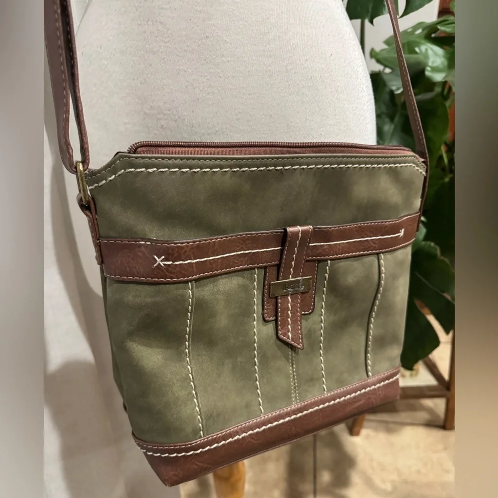Olive and Brown Crossbody Bag